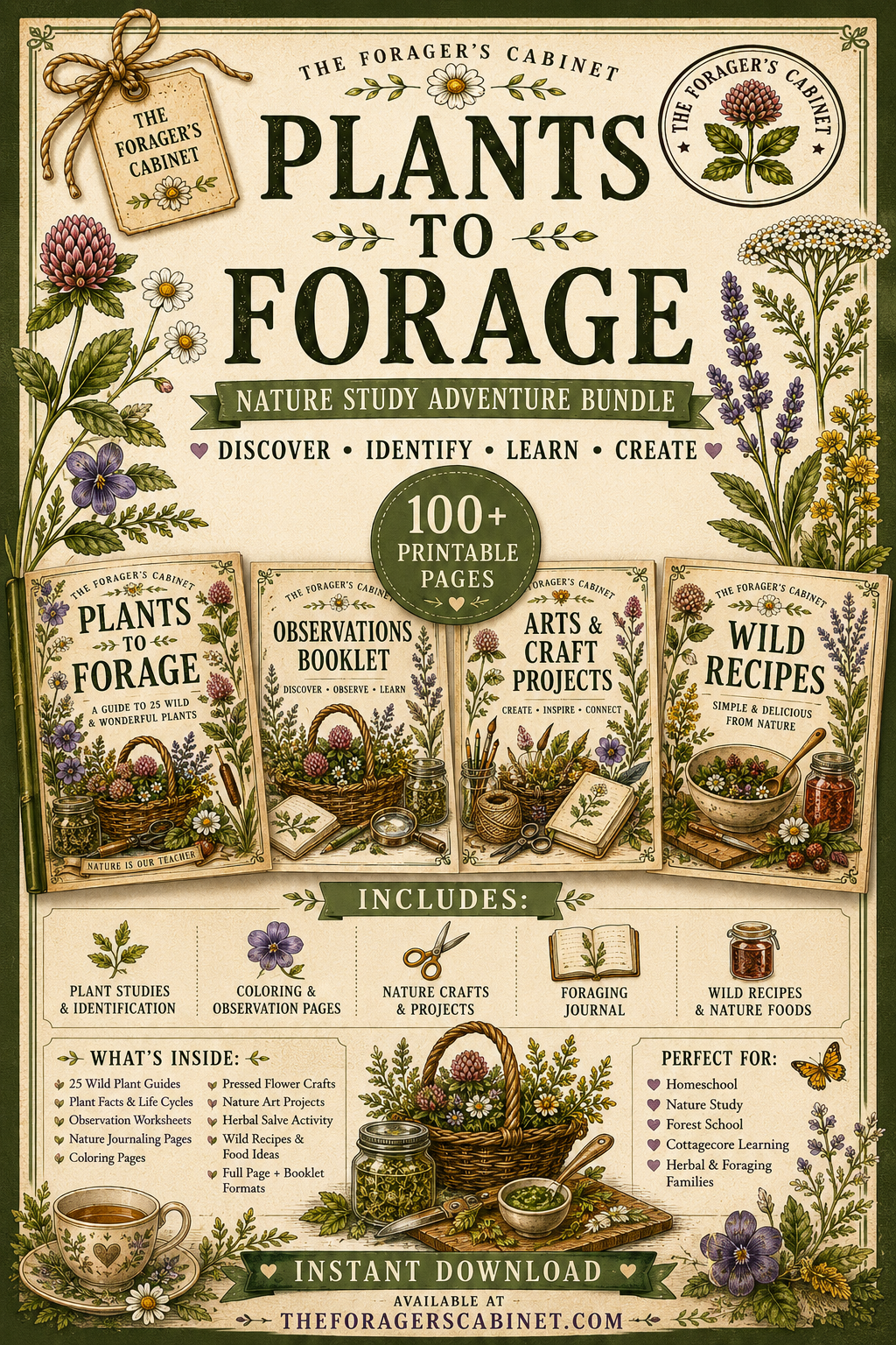 Plants to Forage Nature Study Adventure Bundle | 100+ Printable Pages - Image 2