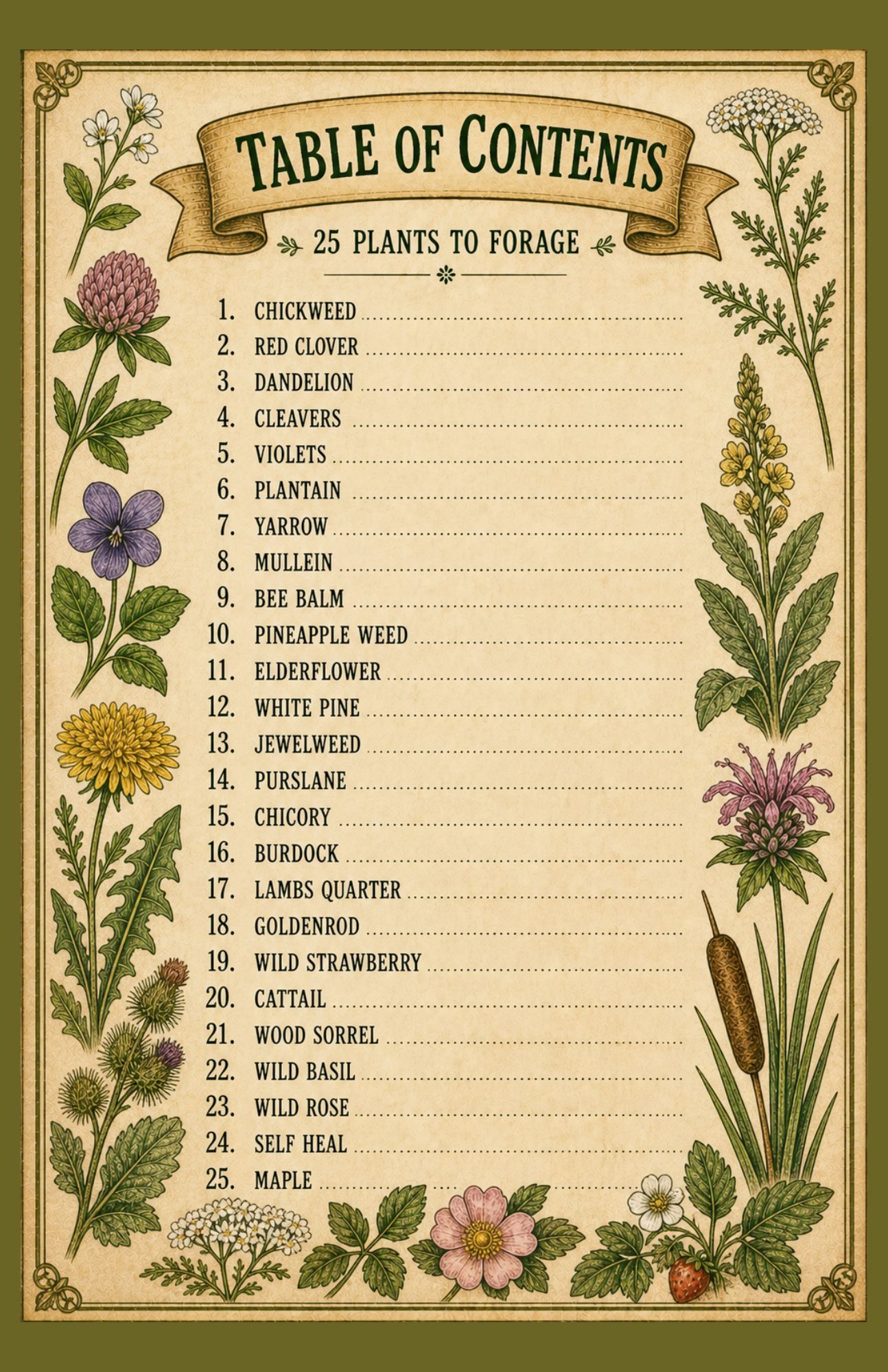 Plants to Forage | Printable Wild Plant Study Booklet PDF - Image 3